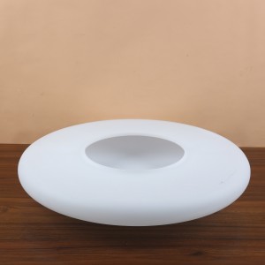 Lámpada de teito de vidro branco esmerilado de hotel simple pantalla de iluminación Cuberta redonda de vidro de leite para lámpada de teito