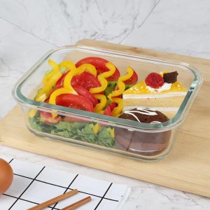 Large Rectangle Food Storage Glass Containers Storage Boxes