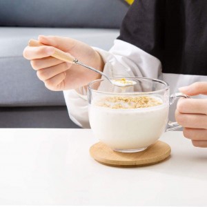 Household Glass Water Cup Milk Cup Lovely Breakfast Breakfast Cup Transparent glass cup