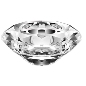 贅沢な透明な空のガラス クリスタル キャンドル ホルダー ダイヤモンド形