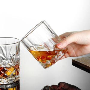 Scotch, Burbon, Liquor uchun eski moda viski ko'zoynaklari
