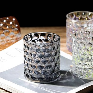 Suporte de vela transparente transparente para cilindro de vidro popular