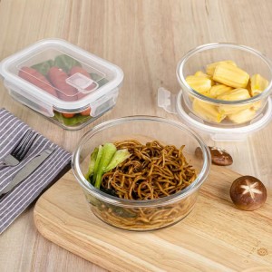 Reusable Customized Support Glass Rectangle Container Food Grade Premium Food Storage Container