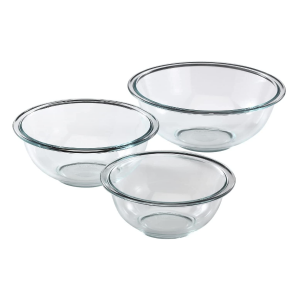 Round Clear Glass bowl Glass Salad Bowl Use for Fruit Vegetable and Fruit