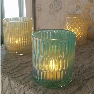 Transparent Candlestick Cup Candle Jar Glass Tealight Candle Holders for Wedding