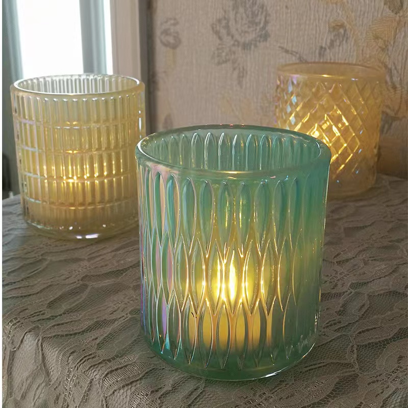 Transparent Candlestick Cup Candle Jar Glass Tealight Candle Holders for Wedding04