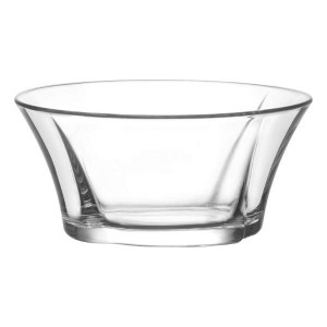 Transparent klassiskt kök Cirkulär glasförvaringsbehållare hushållsglasskål