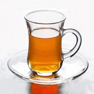 Filiżanki szklane do herbaty/espresso w stylu tureckim z uchwytami