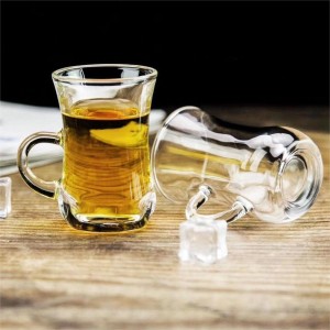 Ụdị Tea/Espresso Glass nke Turkish nwere aka