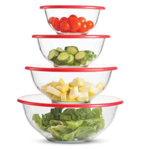 Unique Embossed Glass Food Bowl Crystal Glass Fruit Bowl Salad Bowl