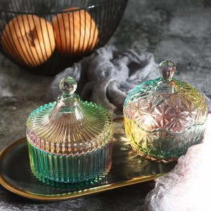 Ang Vintage North America nga Popular nga Wax Glass Jar nga May Lid