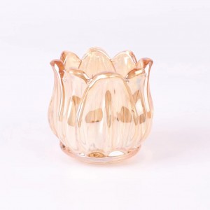 Porta-velas de vidro transparente para decoração de casamento, porta-velas de vidro transparente para tulipa