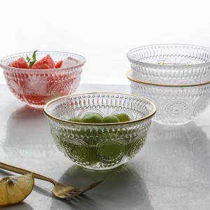 ຮ້ານອາຫານຂາຍສົ່ງສະຫຼັດ Acrylic Tea Bowls Circular Food Bowl
