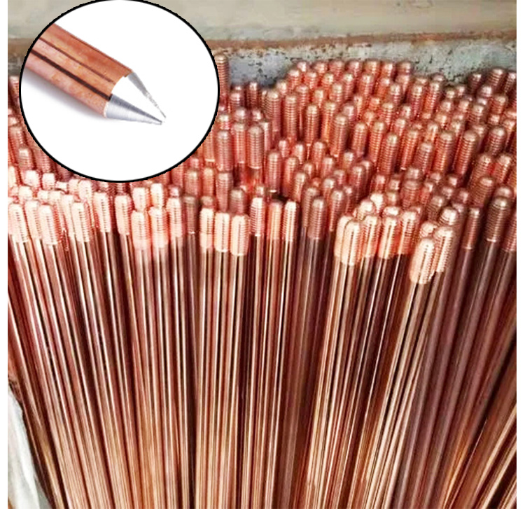 Copper Ground Rod Of Solar Panel Lightning Protection