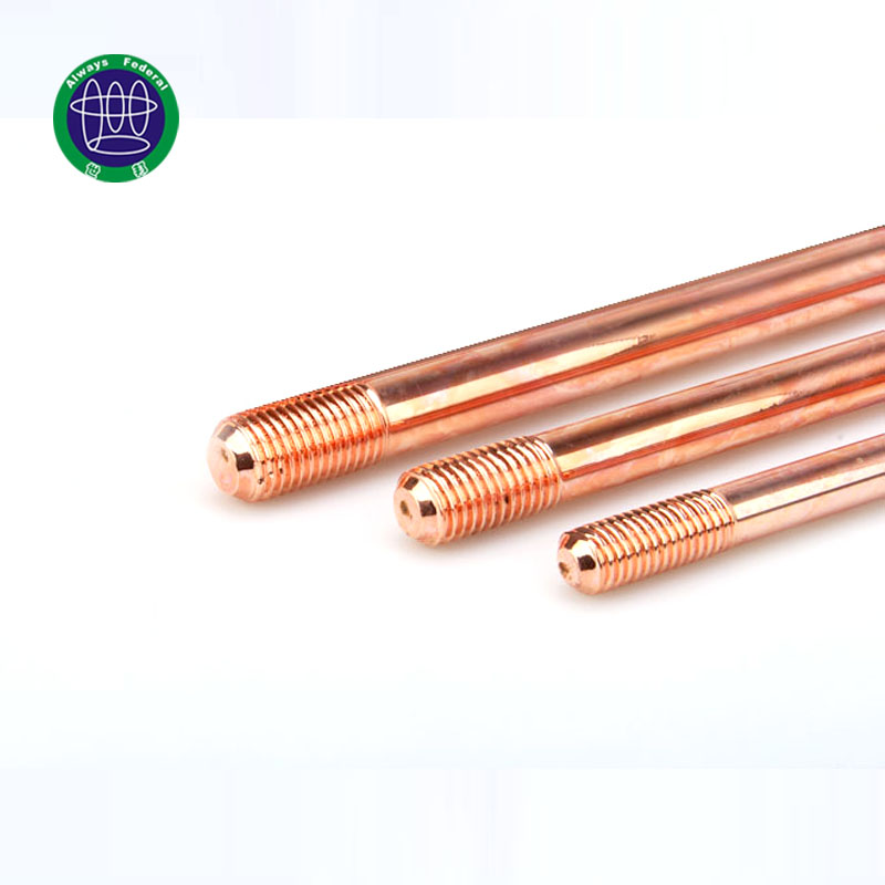 Electrical Equipment Pure Copper Earth Rod Installation Earthing rod