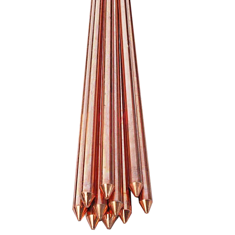 Manufactur standard Lightning Rod Manufacturer - 99.95% Pure Copper Copper bond Electrical Copper-clad Steel Ground Earthing Rod – ShiBang