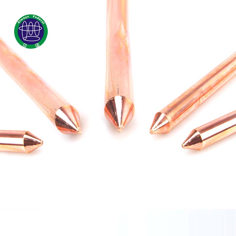 14.2mm Threaded Copper Coated Steel Ground Earth Rod