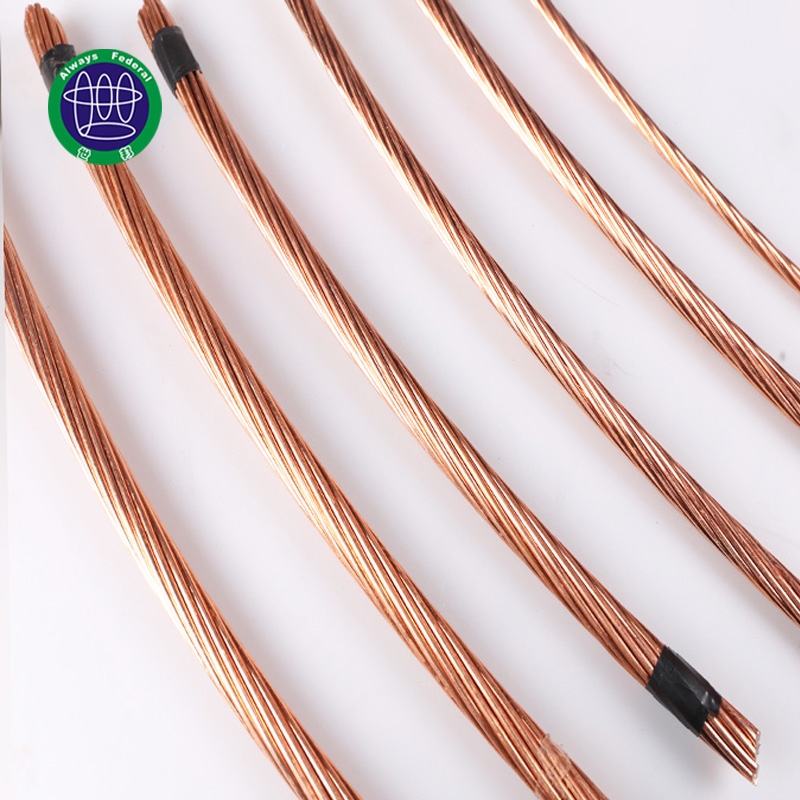 Bare Copper Ground Wire Conductor