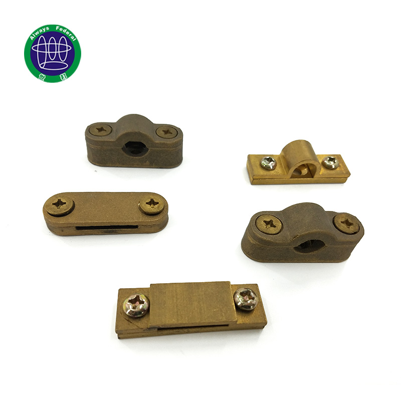 Brass clamp for tape to tape
