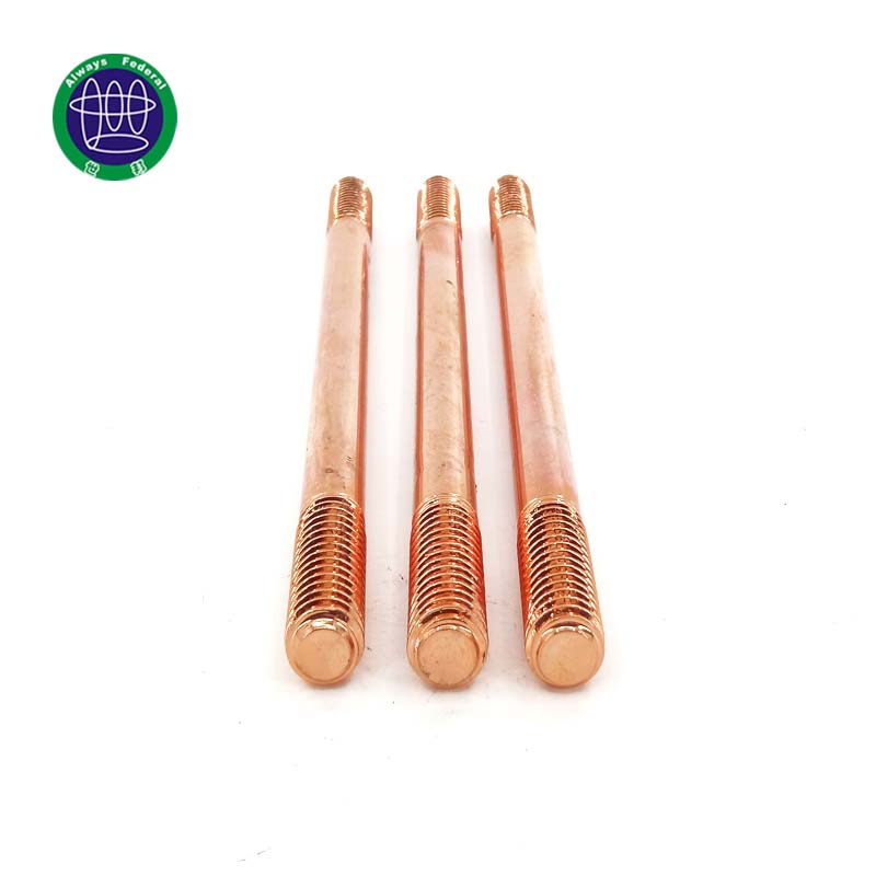 Copper ground rod with anode protection