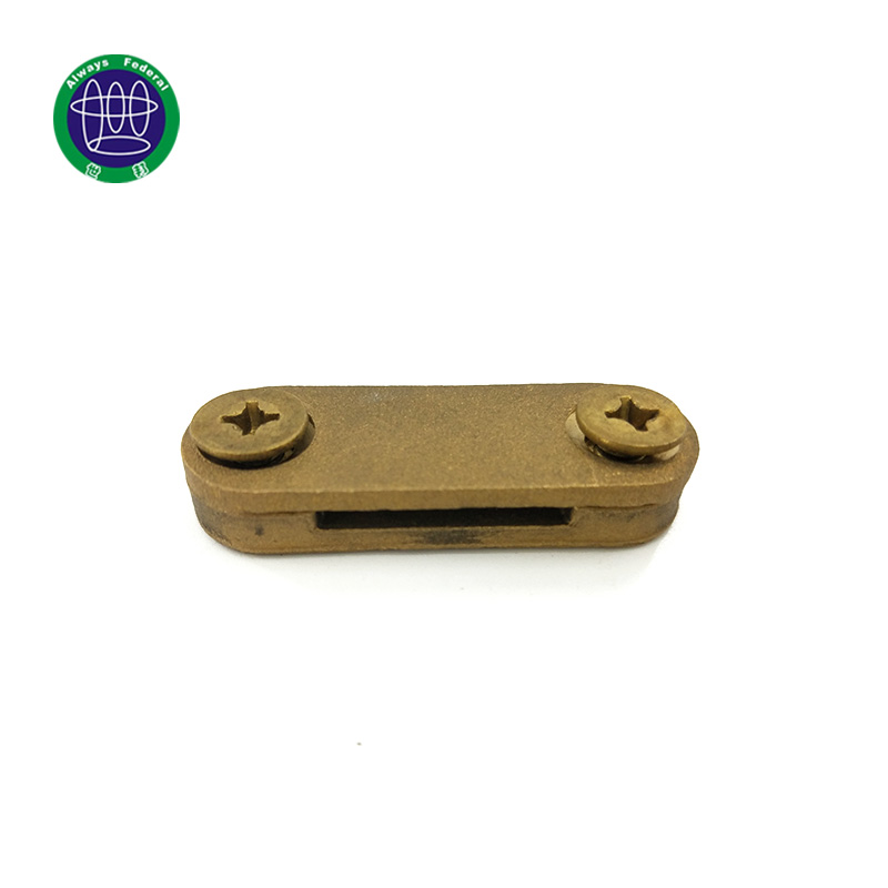 Copper strip connector for lightning protection