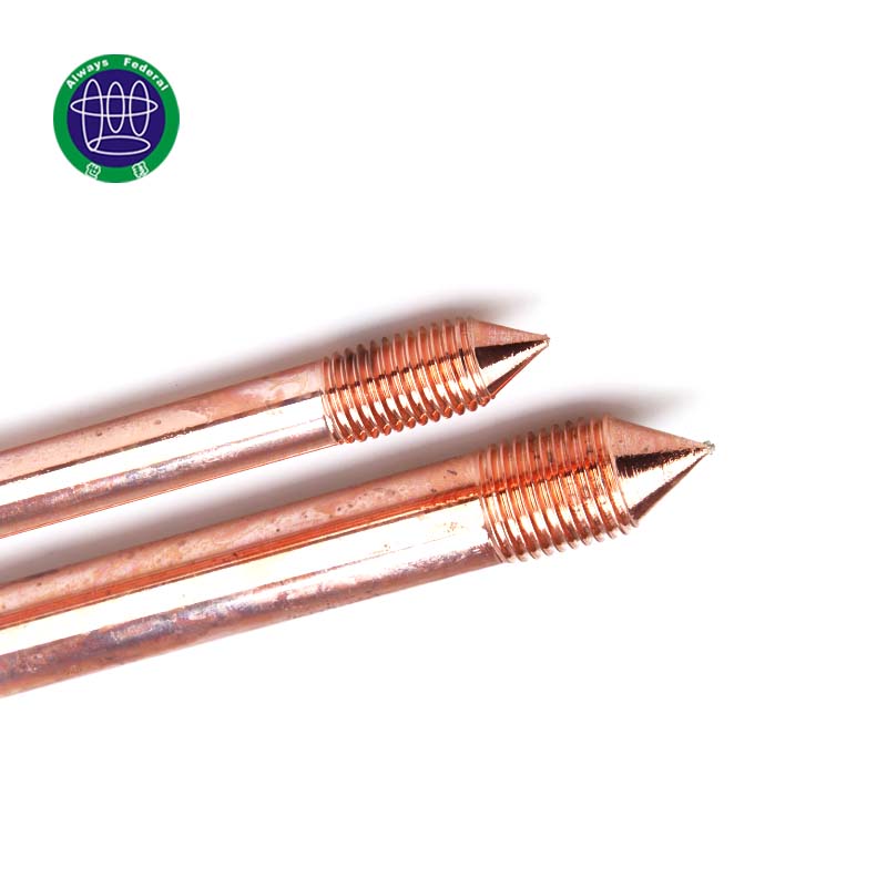 Threaded Top Quality Copper Earthing Ground Rods