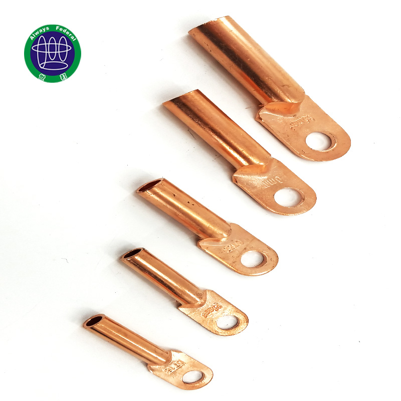 Copper connector lugs of earting block
