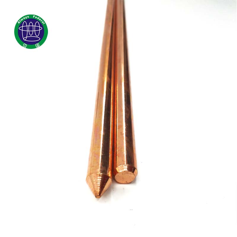 2017 Competitive Price 1/2" 5/8" 3/4" Diameter Pure Copper Earth Rod