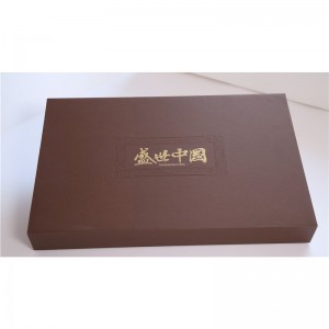 Caixas de agasallo de luxo de cartón de papel de gama alta con libro de coiro PU para colección de ouro ou xoias
