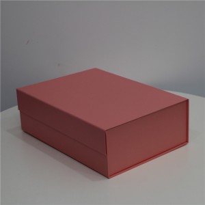 Caja de empaquetado rígida del regalo de la ropa interior del envío del anuncio publicitario del envío del cartón de lujo del rosa del logotipo de encargo