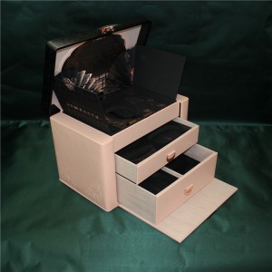Тансаг зэрэглэлийн эмэгтэй том арьсан шүүгээний цоож арьс арчилгааны хадгалах ягаан үнэт эдлэлийн хайрцаг