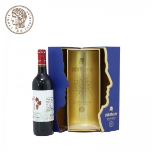 Creative Embossed / Spot UV Square Wine Packaging Boxes , Customized Printed Magnetic Wine Packaging Boxes