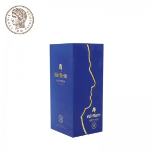 Creative Embossed / Spot UV Square Wine Packaging Boxes, Customized Printed Magnetic Wine Packaging Boxes