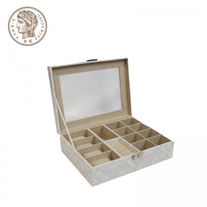 Handmade PU leather Jewelry Storage Boxes