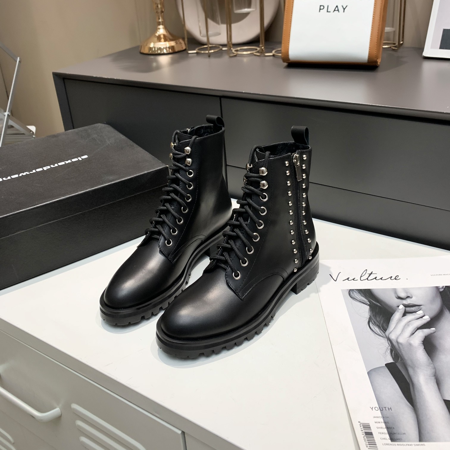 الیگزینڈر وانگ فیشن لگژری مشہور برانڈ میلان فیشن ویک خواتین کے برانڈ کے جوتے اور جعلی ڈیزائنرز کے جوتے بھی اعلیٰ معیار کی برانڈ ہیلس