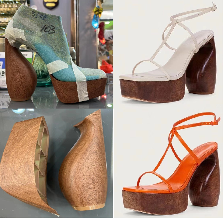 Hermes Style Custom sål- og hælform til sandaler med firkantet tå