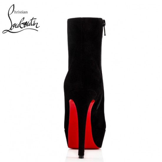 CL Christian Louboutin црвен ѓон Цврсти чизми до глужд со страничен патент