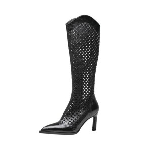 Manufacturer for Thigh High Boots -
 High quality knee high high heel hollow design girls woman summer boot – Xinzi Rain
