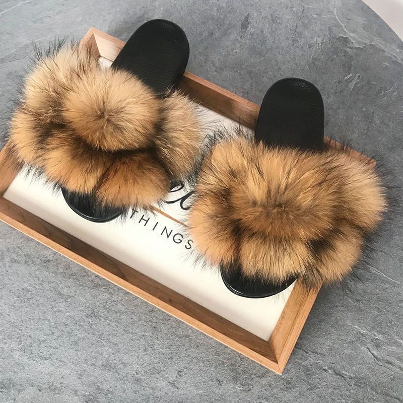 Bottom price Flat Slingback Shoes -
 Faux fur home slippers – Xinzi Rain