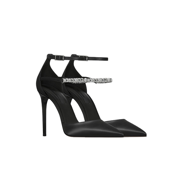 Reasonable price Fur Heels -
 Sexy pointed diamond chain stiletto sandals – Xinzi Rain