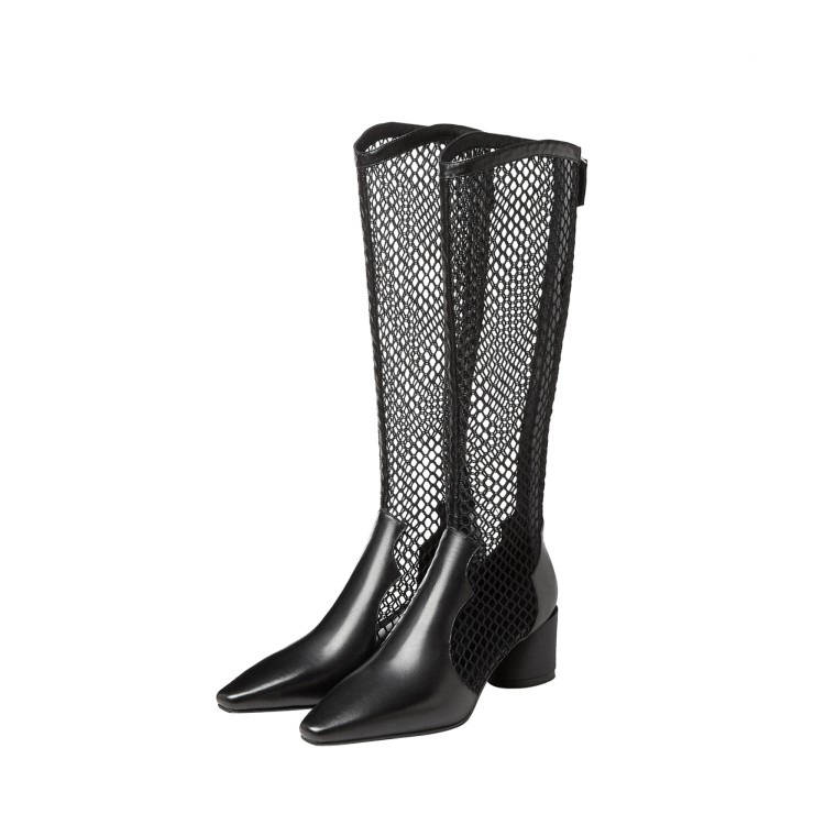High definition Booties -
 Low price mid heel knee high women sandals shoes chunky boots women – Xinzi Rain