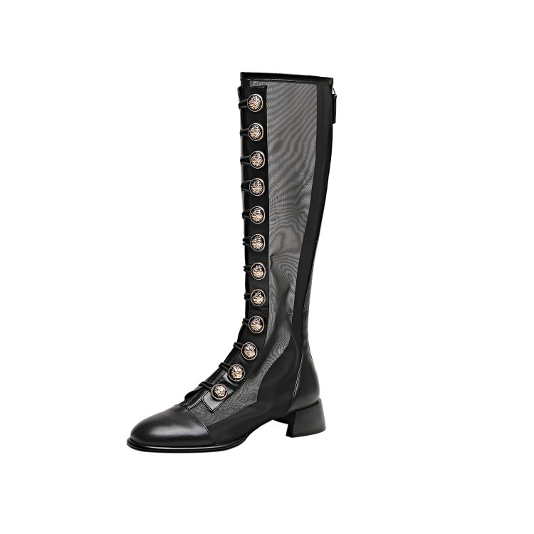 Hot-selling High Heel Boots -
 Fashion British style buttons low heels shoes women boots – Xinzi Rain