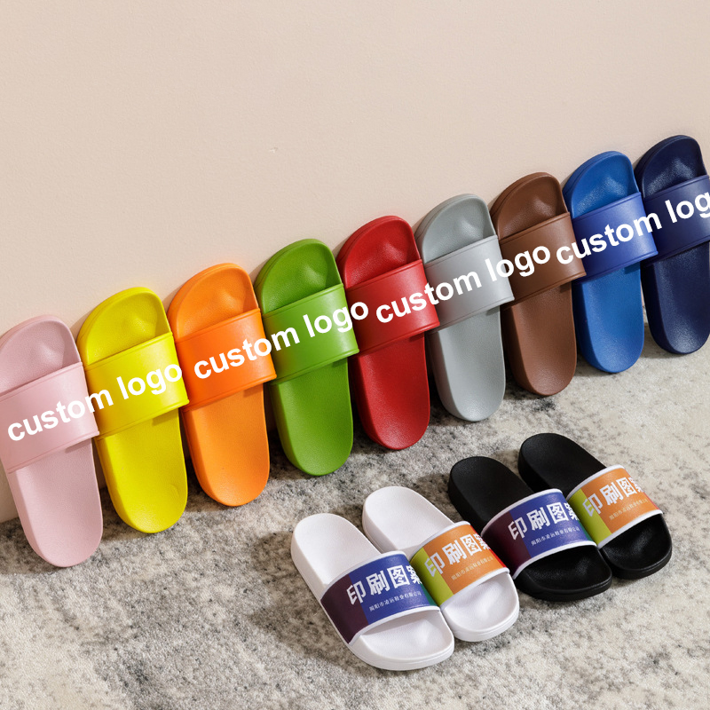 Excellent quality Slipper Shoes -
 Unisex women men summer slides beach pool Indoor house slippers custom logo – Xinzi Rain