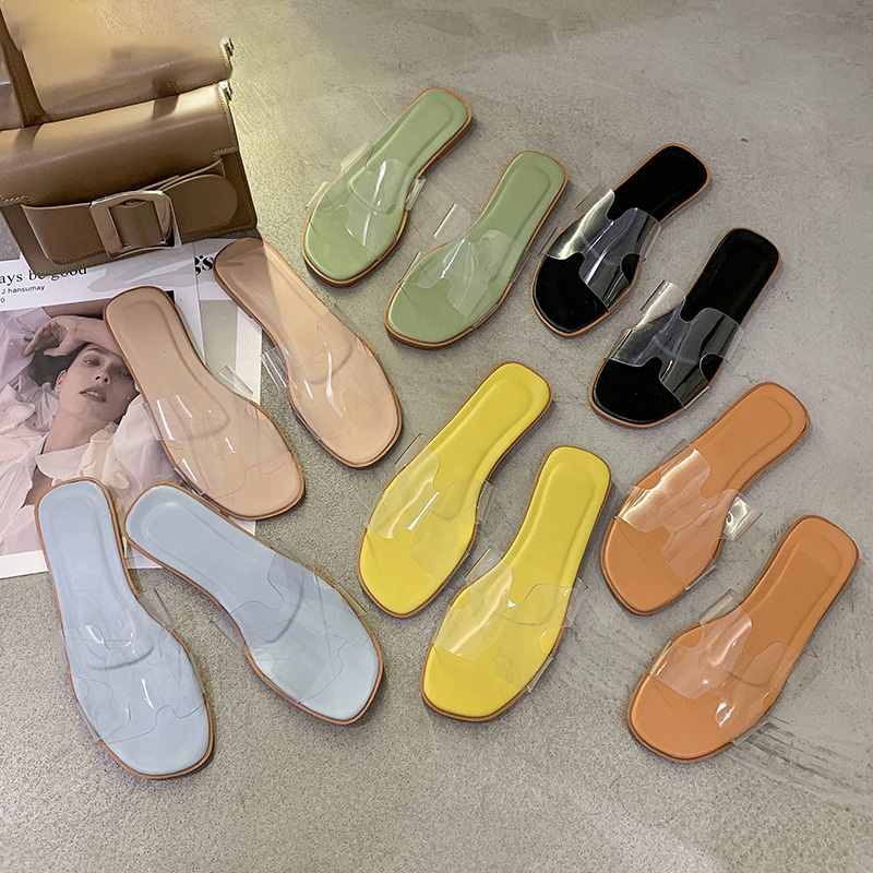 Hot sale Female Slippers -
 All-match lazy transparent sandals – Xinzi Rain