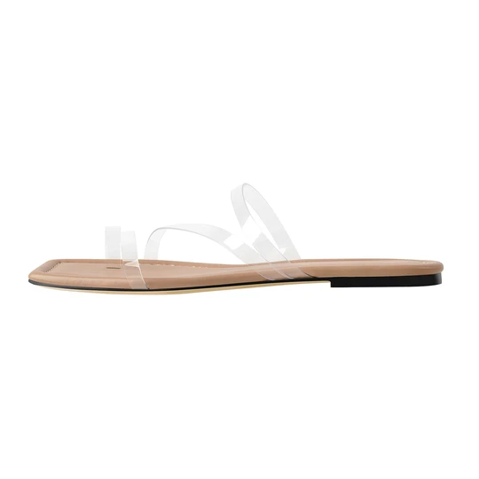 Clear Band gjennomsiktig stropp Flat Sandals Mules
