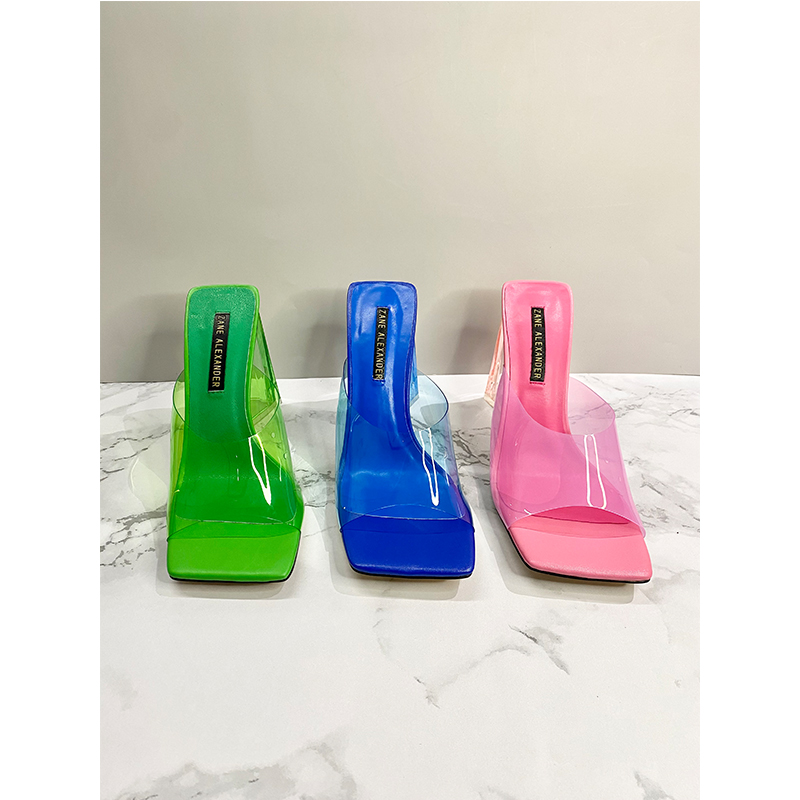 Ordinary Discount Tassel Flats -
 XinziRain custom made women subtransparent block heel sandals – Xinzi Rain