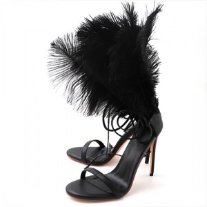 Hot sale Factory Smart Flat Shoes -
 Custom made feather party sandals big size big feet sandals custom – Xinzi Rain
