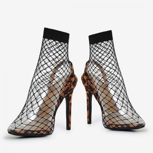 Rapid Delivery for Chunky Heel Sandals -
 Custom Mesh high heel sandals all colors and materials can be choosed – Xinzi Rain
