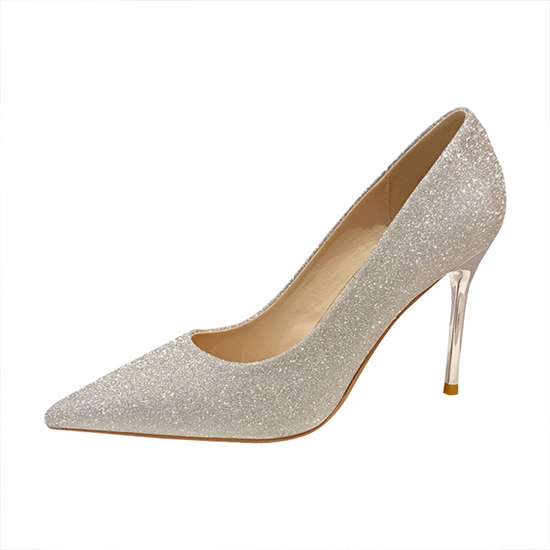 Fransk mode stil hot salg højhælede bryllup sko med krystaller