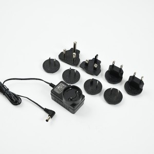 Interchange plug smps universal 12V 1.5A class 2 switching power supply adaptor